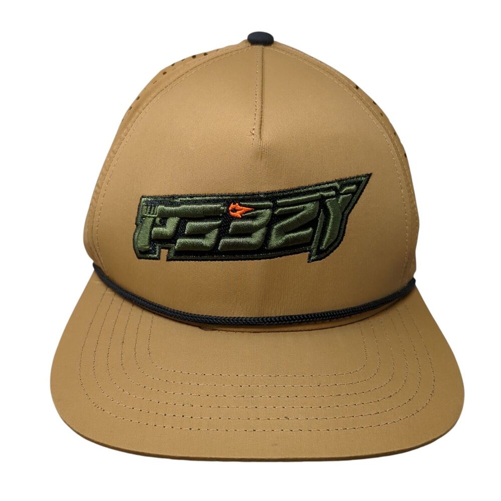 Peezy Snapback Hat Brown OS Adjustable Breathable Embroidered Rope Staunch